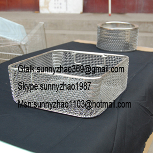corrosion resistance ss 304,316 rectangle stainless steel medical baskets
