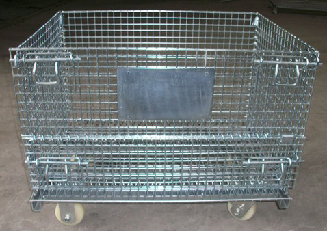 Storage wire mesh container