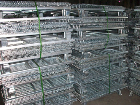 Storage wire mesh container