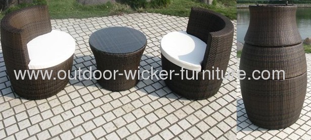 PE outdoor rattan Stackable furniture 