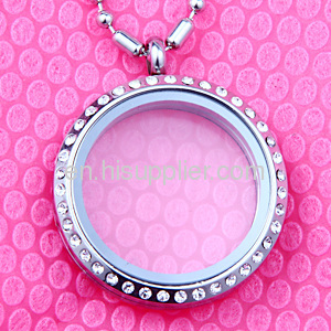 Wholesale Stainless Steel Crystal Glass Living Floating Charm Locket Necklace products - China ...