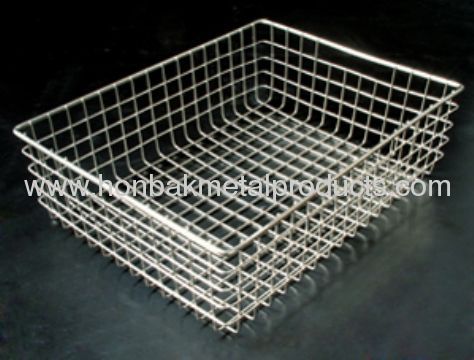 Stainless steel Wire mesh washing basket 