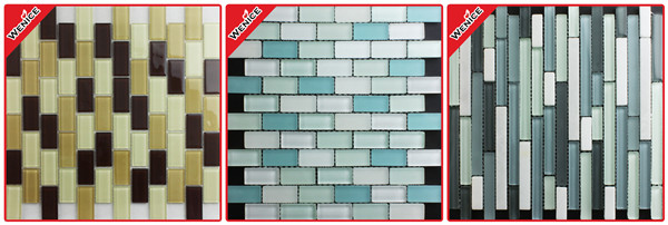 Room decorating glass mosaic blend 25x25