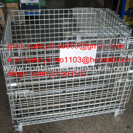 Industrial Stackable Storage Wire Mesh Containers