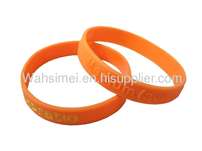 Custom Promotional gift Slicone Bracelet with printed logo