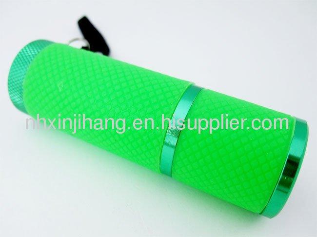 9led aluminum torch use 3*aaa battery