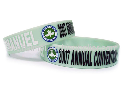 Personalized printed silicone bracelet for promotional gift 
