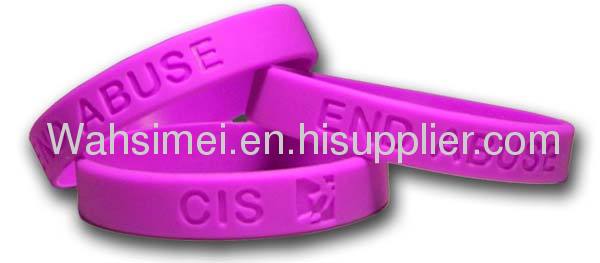 Personalized printed silicone bracelet for promotional gift 