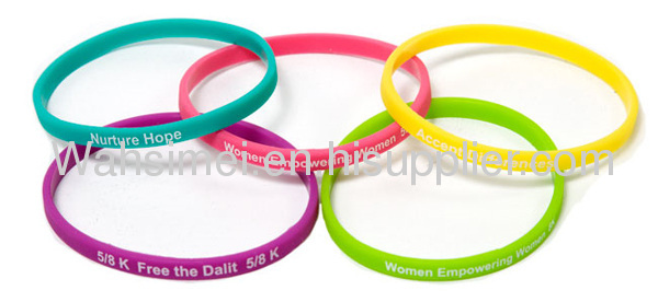 Personalized printed silicone bracelet for promotional gift 