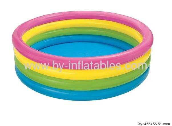 4 rings inflatable kid swim pool