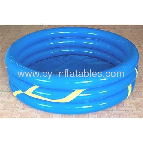 3 rings blue inflatable kid swim pool
