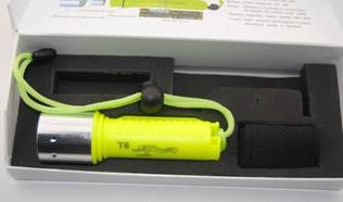 Yellow Unbreakable ABS body Waterproof flashlight