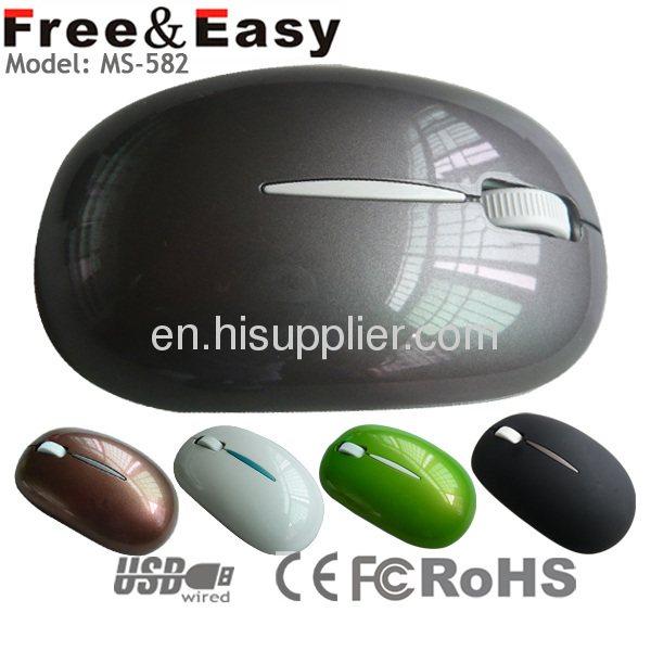 elegant OEM logo printing USB driver slim wired mouse