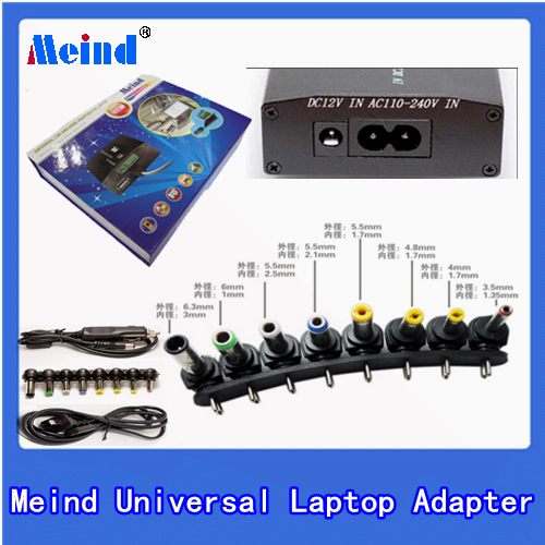 Meind Universal Laptop Adapter 100W with LCD voltage display