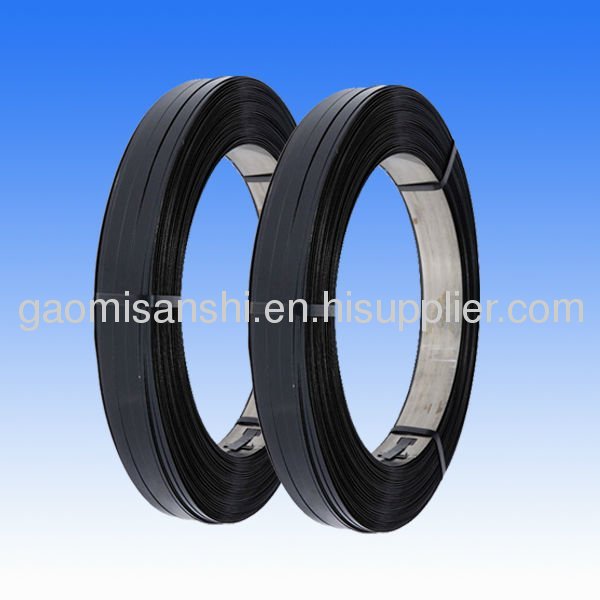 black painted high tensile strength steel strapping