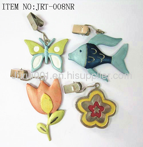 Metal tablecloth clip with colorful painting