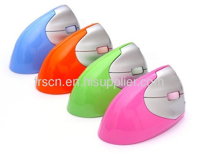 Multicolor rubber deluxe vertical wireless mouse for laptop