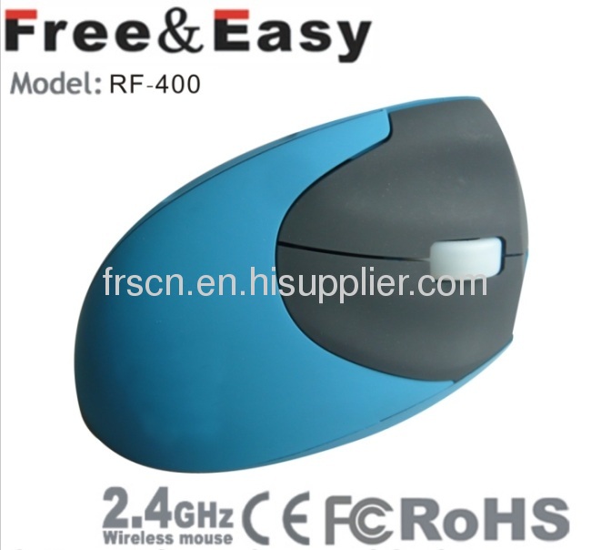 Multicolor rubber deluxe vertical wireless mouse for laptop