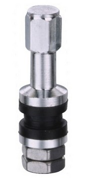 Clamp-in tubeless tire valves