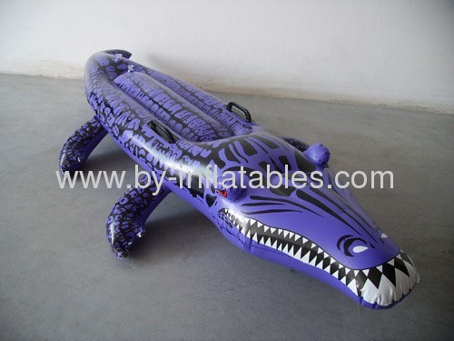 inflatable PVC crocodile rider for swim