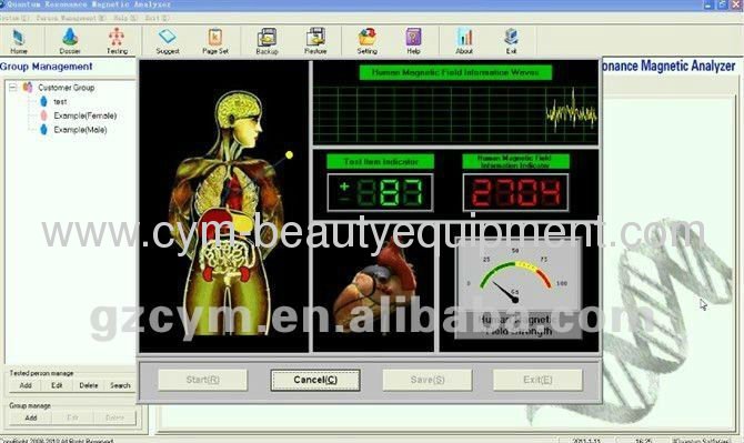 2013 Newest Quantum Resonance Body Analyzer with 38 reports