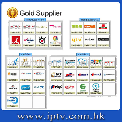 USB Japan IPTV with 38 live japanese channels