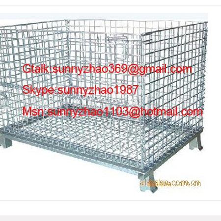 foldable galvanized wire mesh container