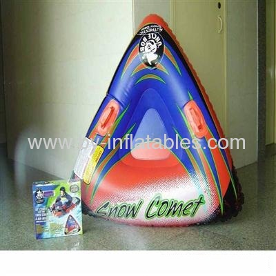 Triangle inflatable snow tube