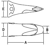 J460 Cat M45E bucket teeth