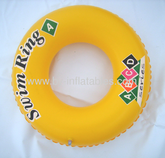 Yellow inflatable swim ring for adult