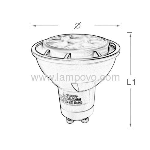 GU10 400LM DIMMABLE 5W 5*1W 120V LED SPOT LAMP 