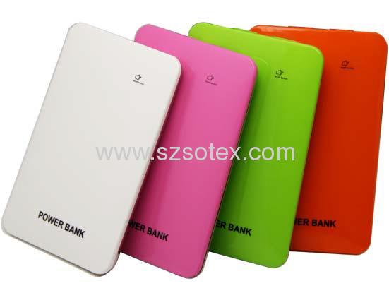 Slim portable power bank with touch switch