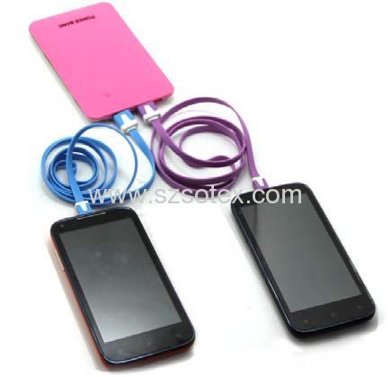 Slim portable power bank with touch switch