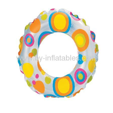 Color spots inflatable swimming ring