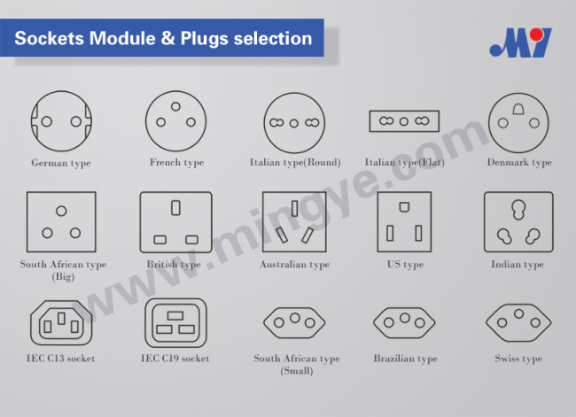 Table socket with switch