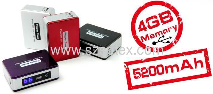 Power bank 5200 With LED Flashlight function