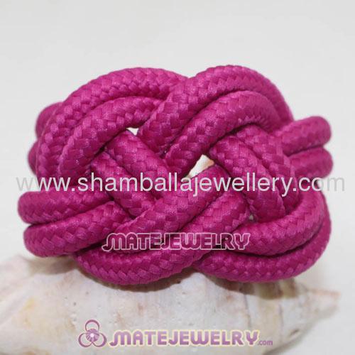 China Handmade Chunky Weave Fluorescent Cotton Rope Bracelets Cheap