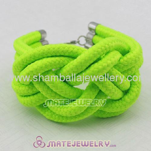 China Handmade Chunky Weave Fluorescent Cotton Rope Bracelets Cheap