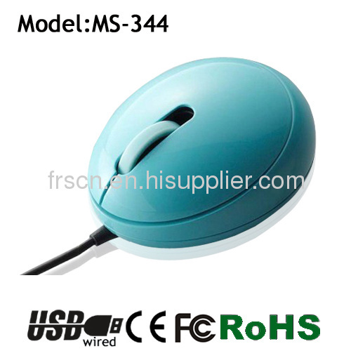 MS-344 Egg shape wired 3d optical usb cable mouse