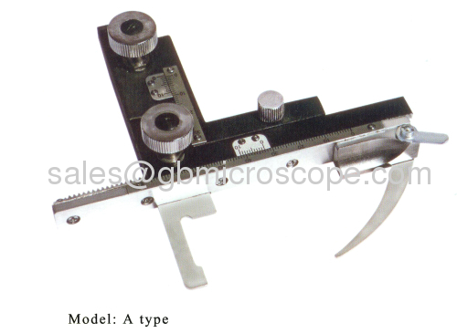 Microscope stage / attachable ruler/moving ruler