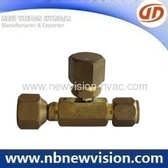 Brass Tee Access Fitting - Charging Valve