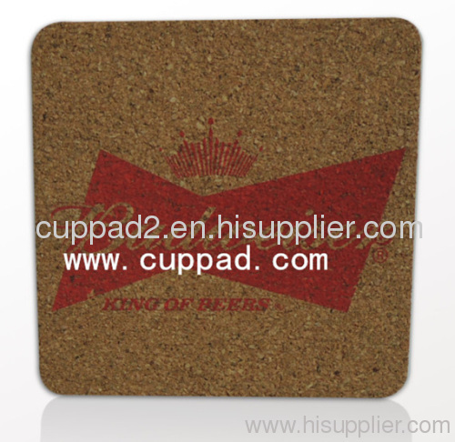 Souvenir Theme Cork Coaster, Set of 4, Thicken