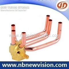 Brass Distributor & Copper Header Connector for Air Conditioner