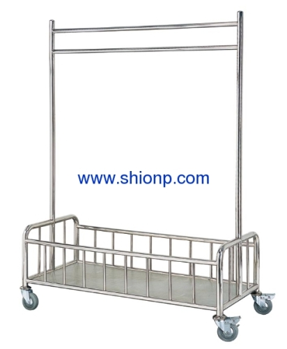 Stainless steel chothes hanger cart
