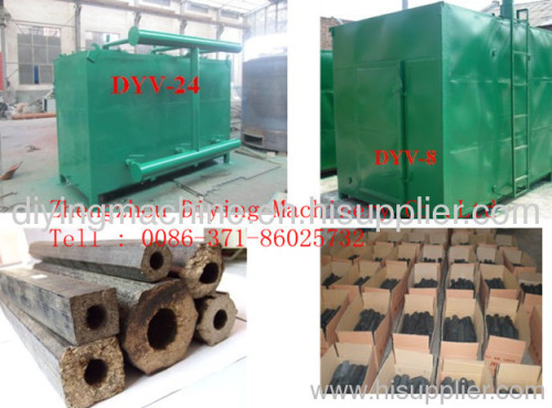 High capacity machine to make wood briquette/charcoal