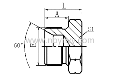 60° CONE SEAT OR BONDED HYDRAULIC ADAPTER FITTING ELBOW PIPE