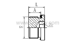 4BN-WD BSP MALE CAPTIVE SEAL HOLLOW HEX PLUG ADAPTOR FITTINFS