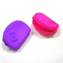 Fashion Silicone coin bag with zipper in hot selling
