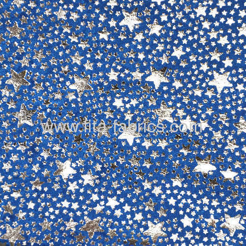 100% polyester silver powder printed clinquant velvet fabric for christmas toys