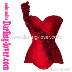 Red Sexy New Flower Corset